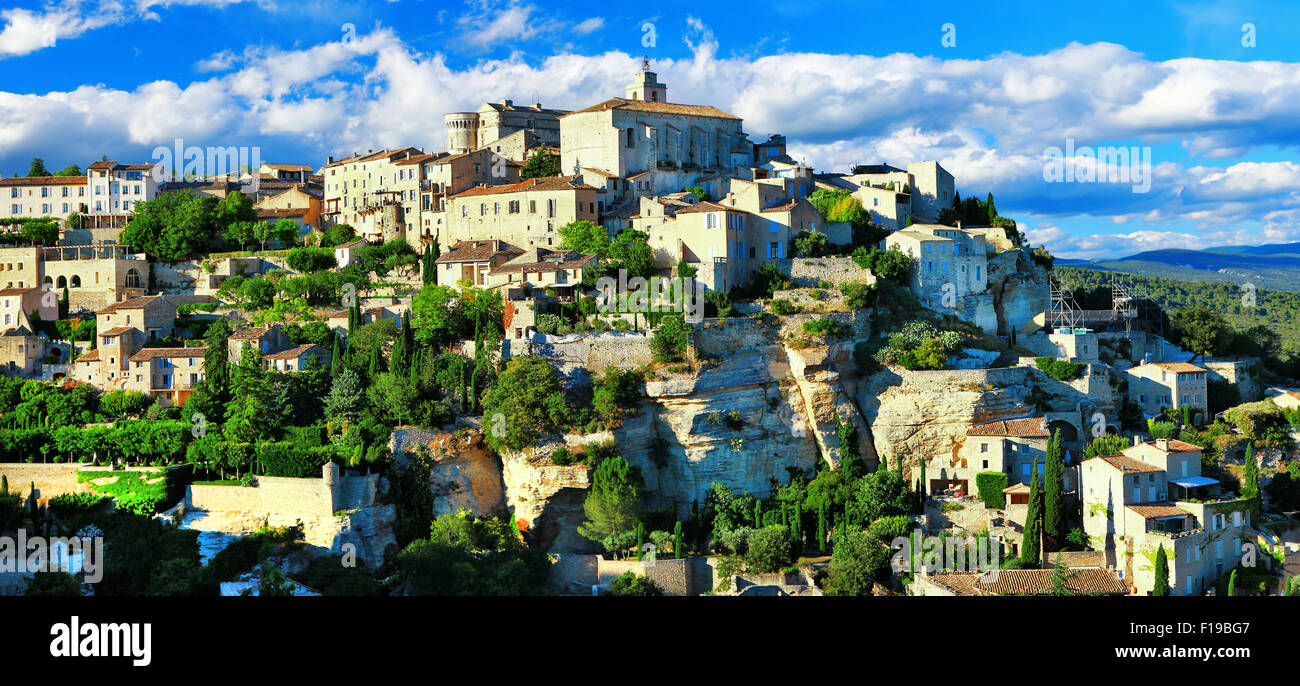 Gordes - one of the most beautiful towns of France (Provence) Stock Photo