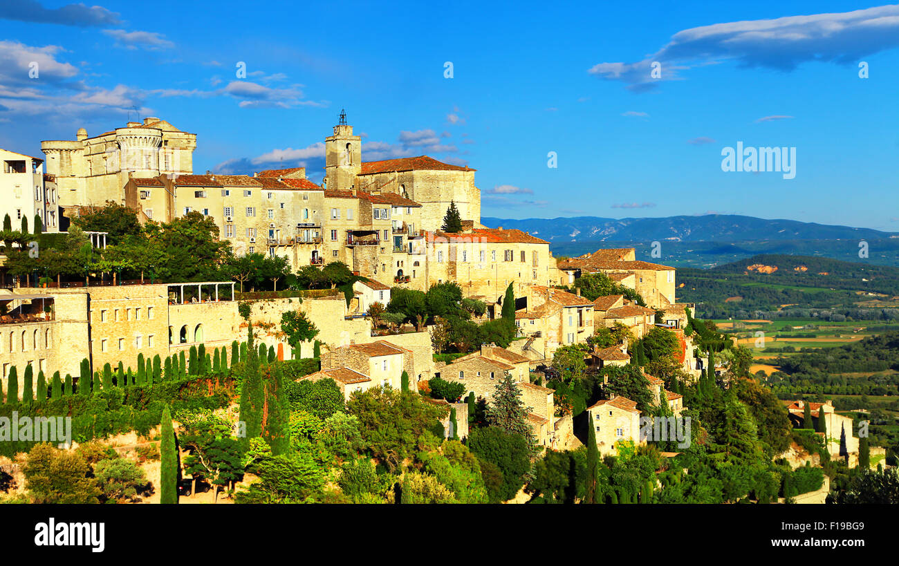 beautiful Gordes in Provence, France Stock Photo