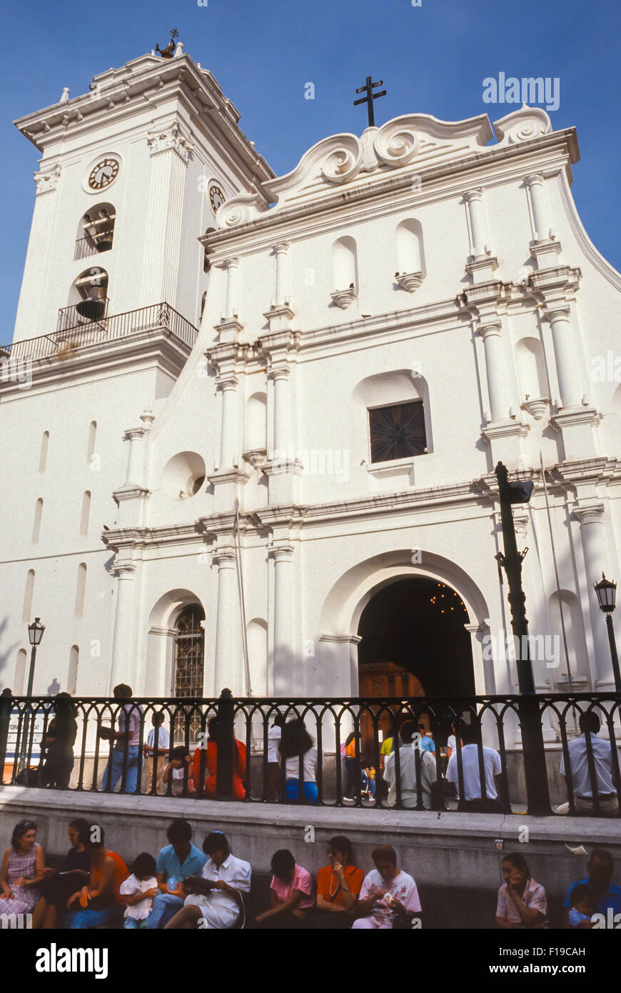 CARACAS, VENEZUELA - Cathedral of Caracas, in Plaza Bolivar. 1988 Stock Photo
