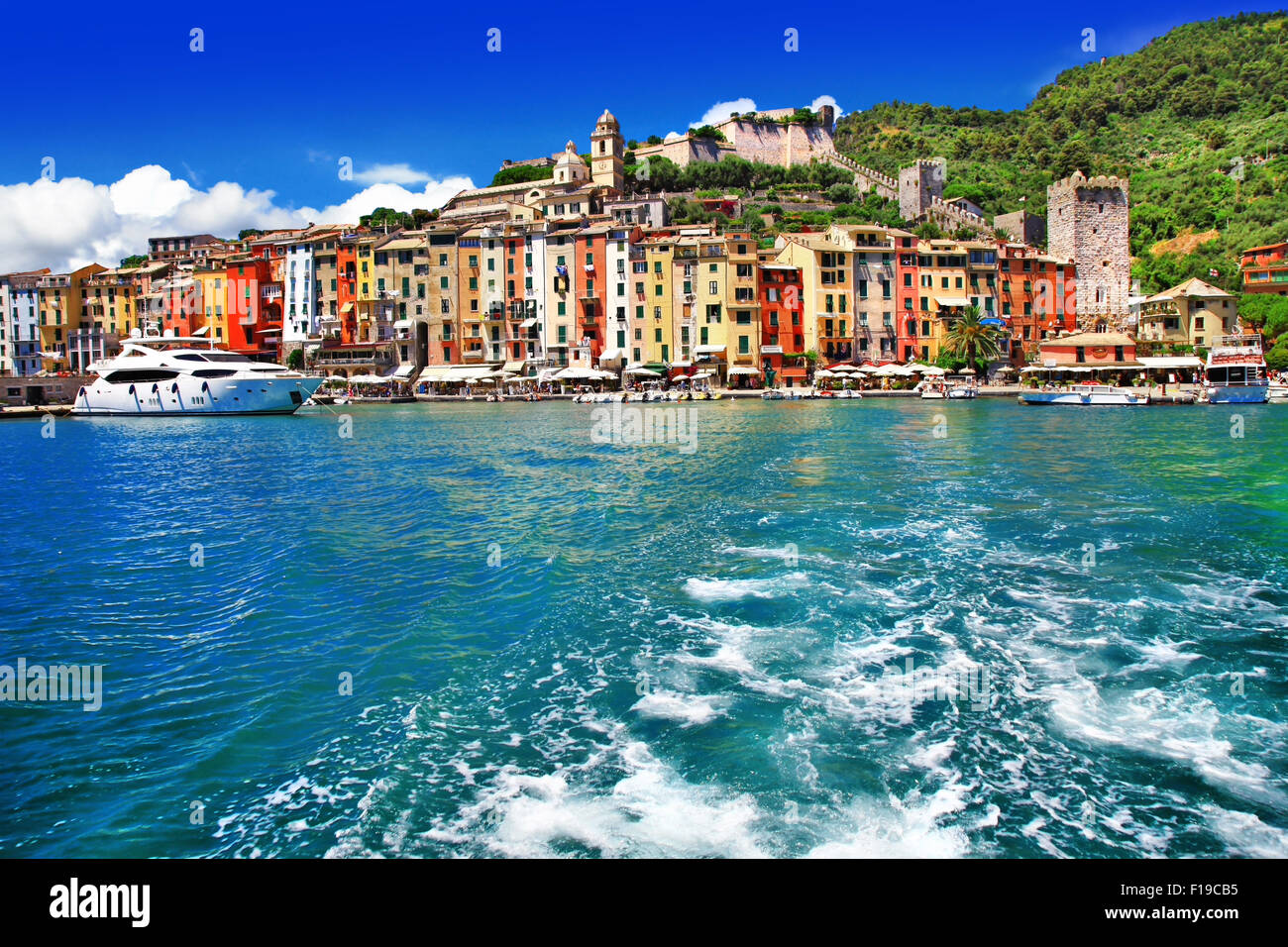 Portovenere - beautiful colorful village in Liguria, Cinque Terre. Italy Stock Photo