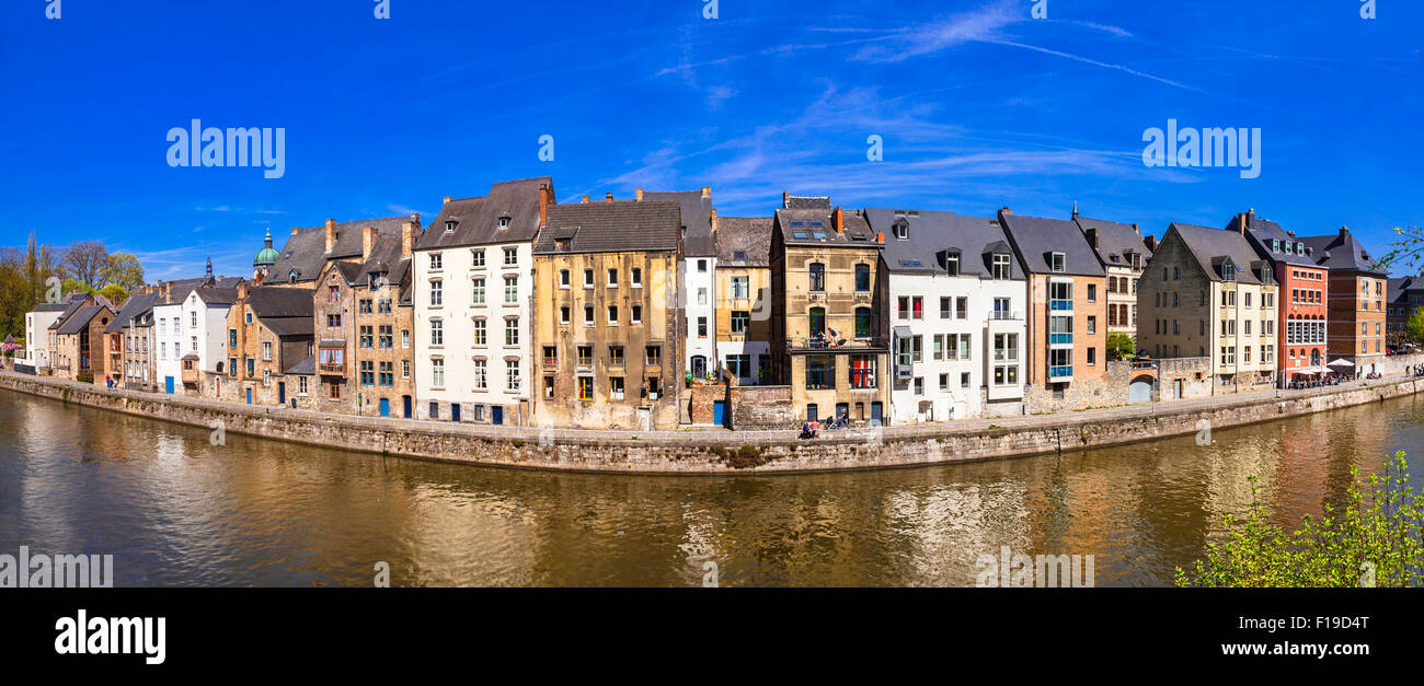 beautiful Namur town panorama. Belgium Stock Photo