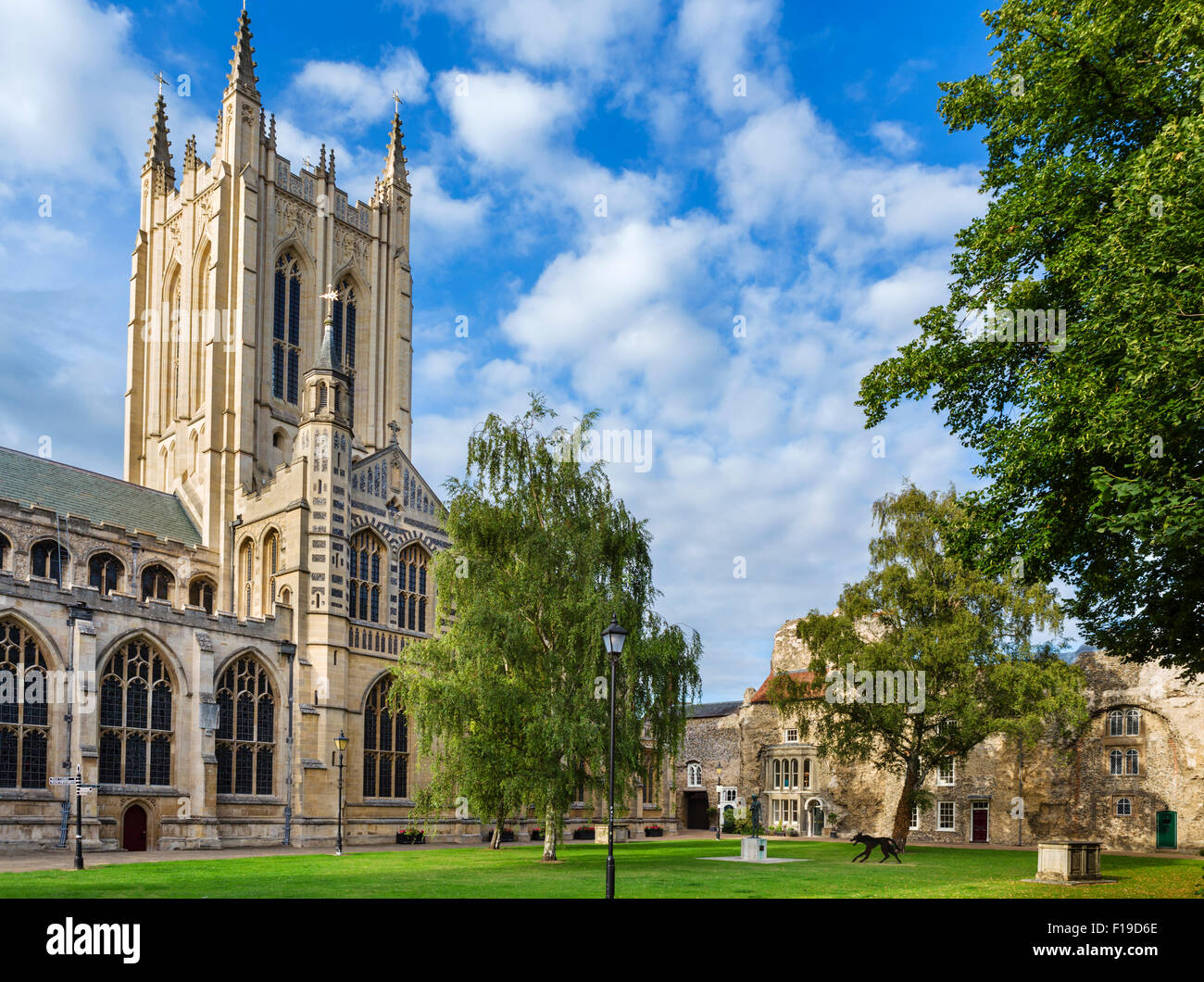 Bury St Edmunds, Suffolk. St Edmundsbury Cathedral in the early evening, Bury St Edmunds, Suffolk, England, UK Stock Photo