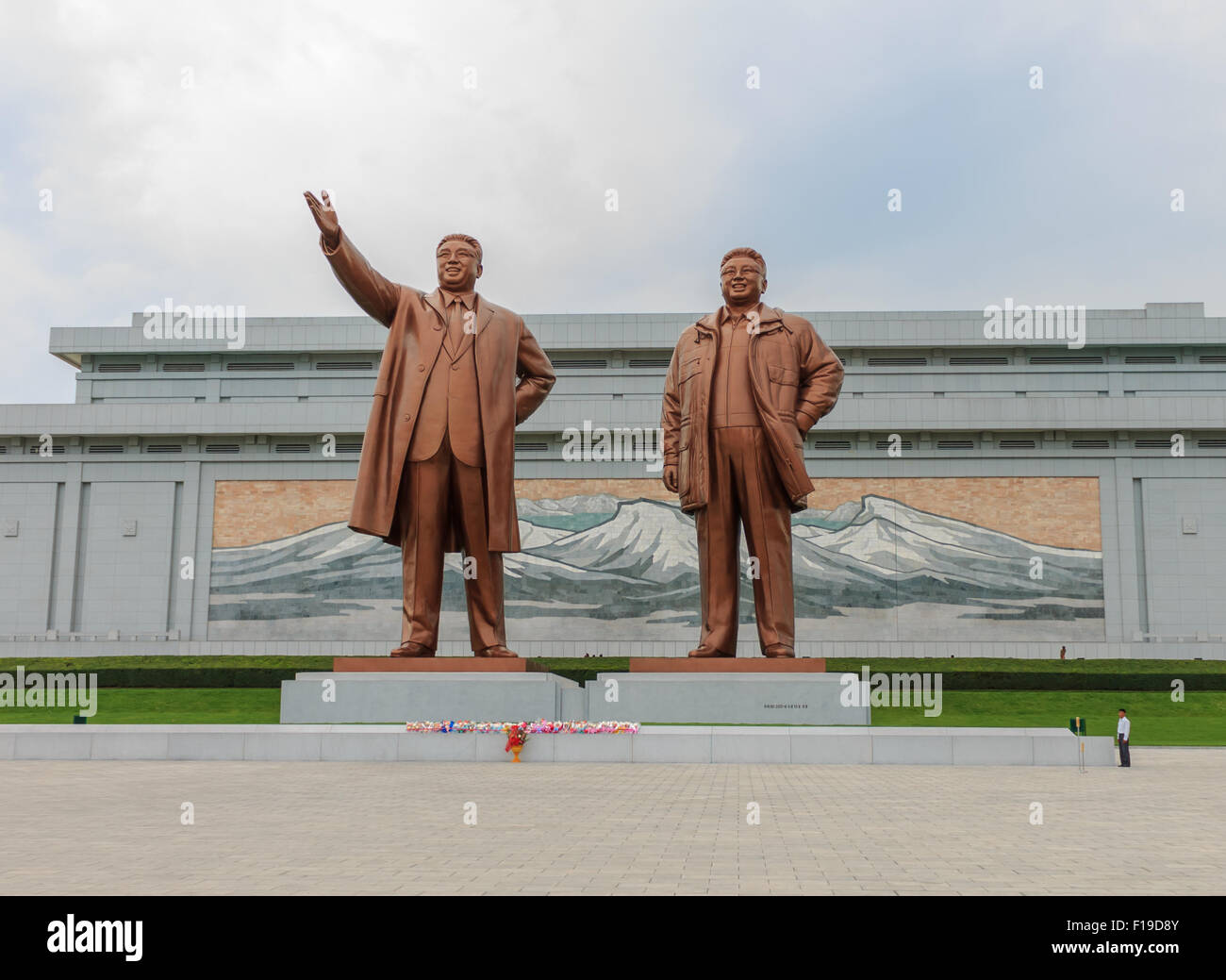 Grand Monument  on Mansu Hill in Pyongyang. Stock Photo