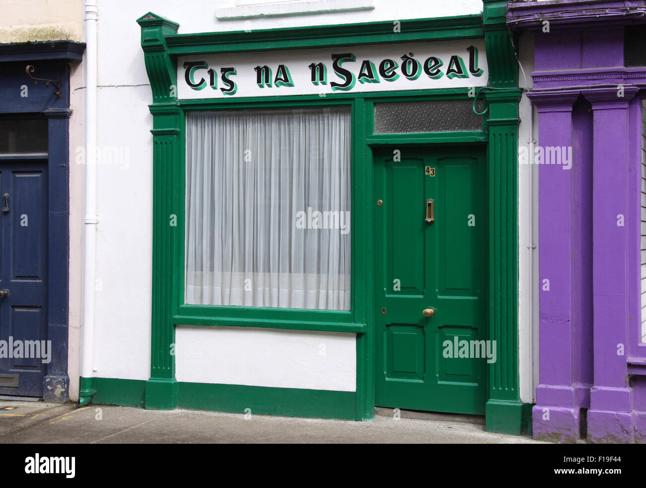 Property in Ireland with written Gaelic language Stock Photo