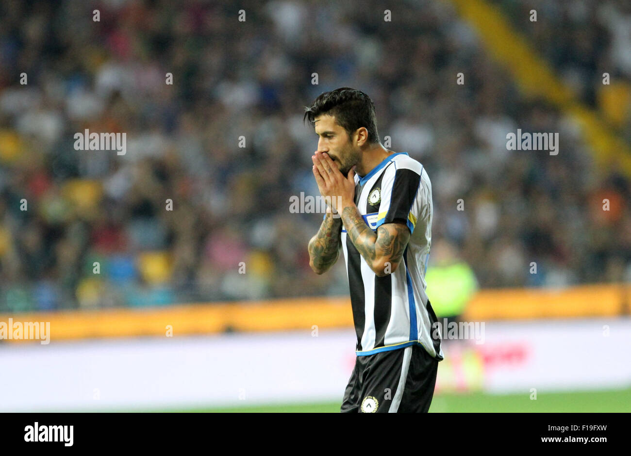 Udine, Italy. 30th Aug, 2015. Udinese's midfielder Panagiotis Giorgios Kone during the Italian Serie A football match between Udinese Calcio v Palermo on 30th August, 2015 at Friuli Stadium in Udine, Italy. Credit:  Andrea Spinelli/Alamy Live News Stock Photo