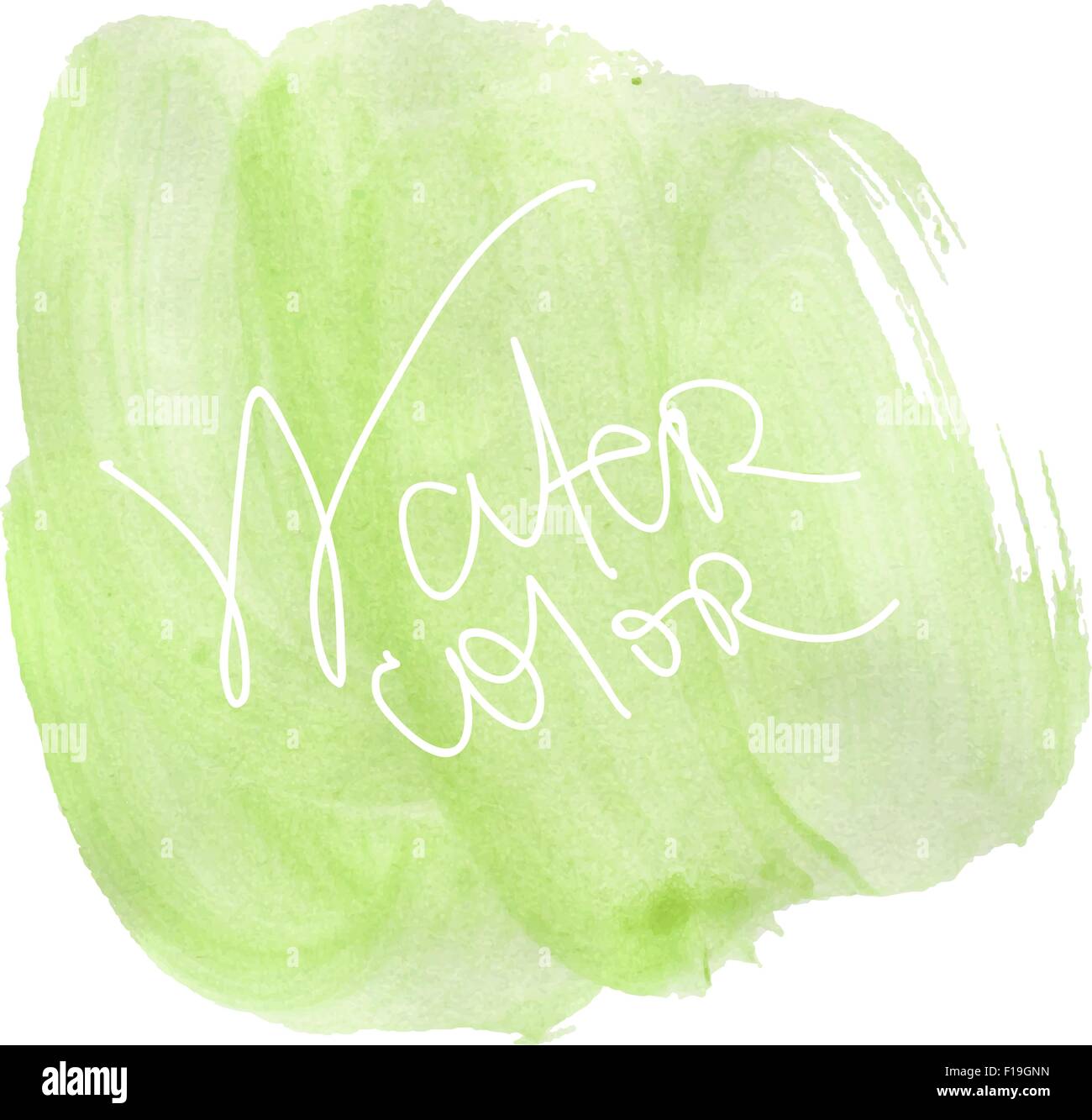 Pale green watercolor Stock Vector