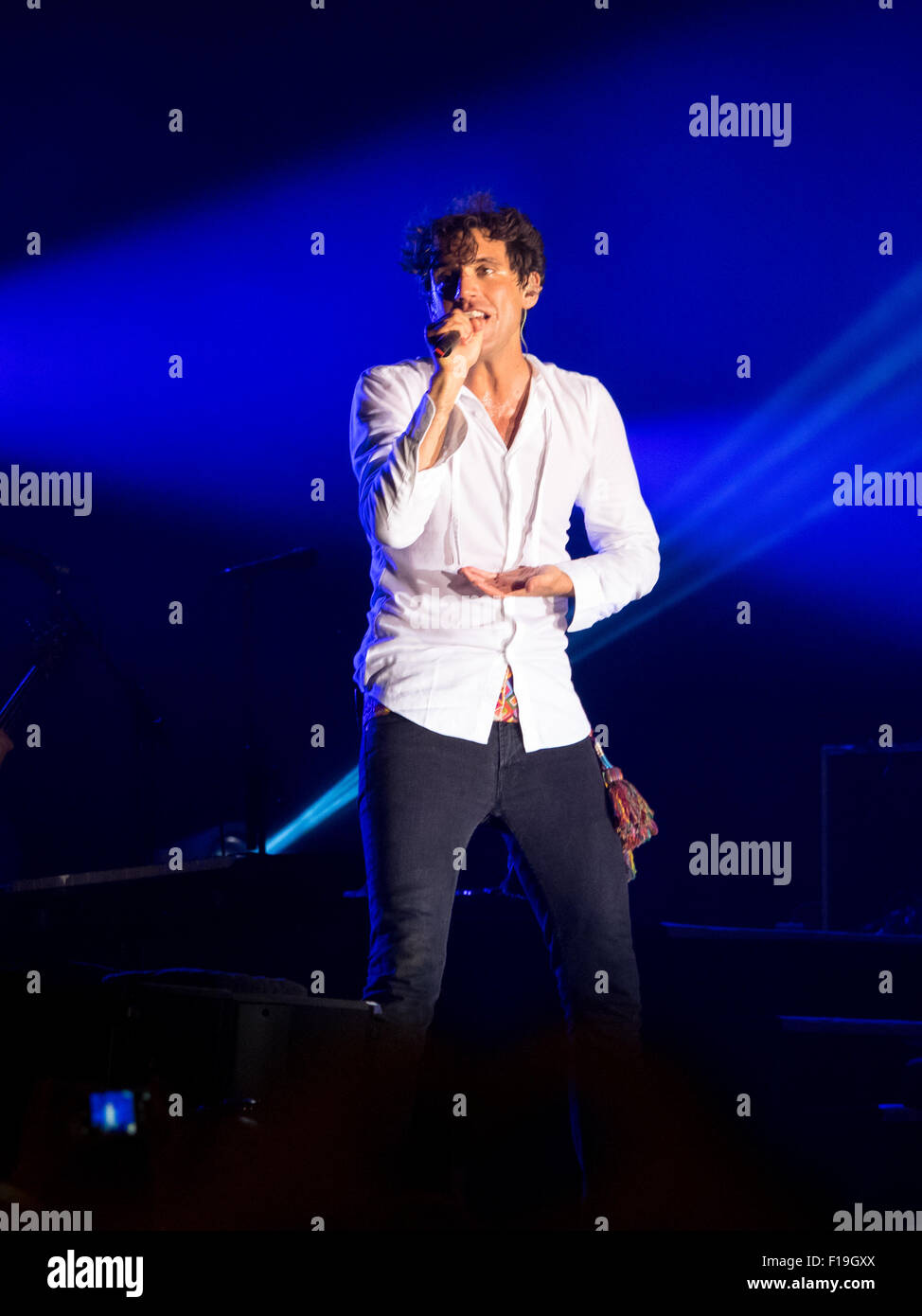 Pop singer Mika on the stage of Montecarlo nights live 2015 Credit:  Edoardo Nicolino/Alamy Live News Stock Photo