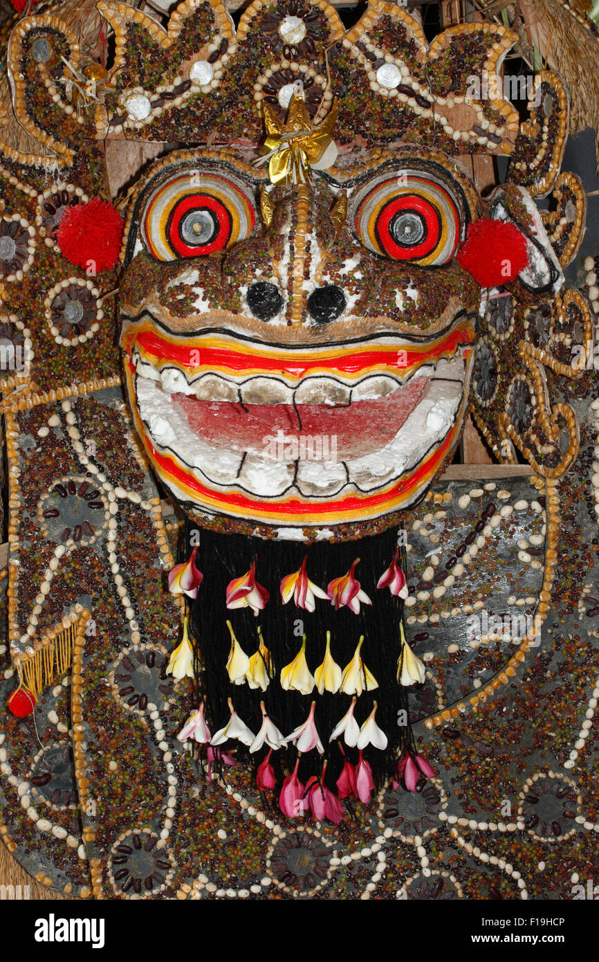 px42763-D. dancer costume, the mythical Barong monster. Bali, Indonesia. Photo Copyright © Brandon Cole. All rights reserved wor Stock Photo