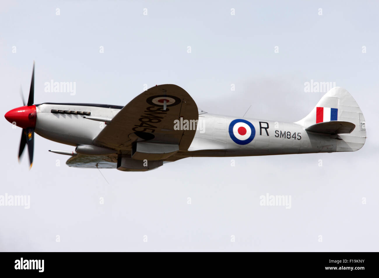 Spitfire Mk FR.XVIIIe SM845 at RIAT Royal International Air Tattoo RAF Fairford July 2015 Stock Photo
