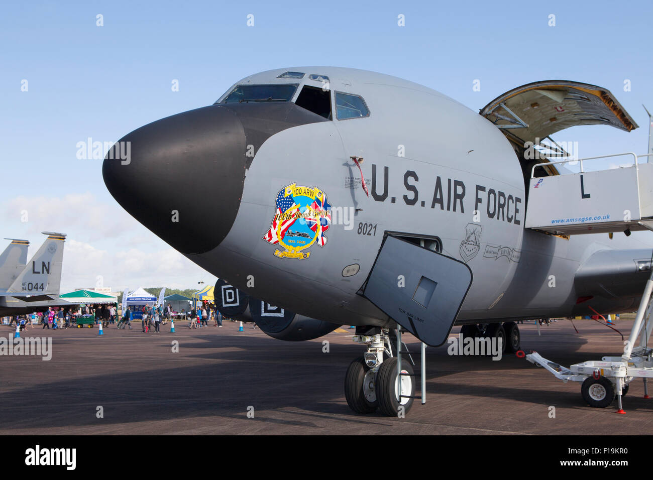 USAF Boeing KC-135 Stratotanker at RIAT Royal International Air Tattoo RAF Fairford July 2015 Stock Photo