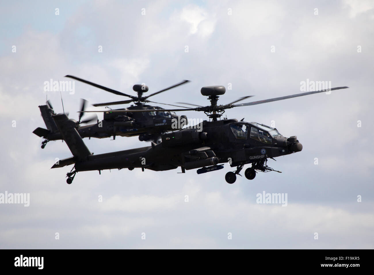 Army Air Corps WAH-64D Apache at RIAT Royal International Air Tattoo RAF Fairford July 2015 Stock Photo