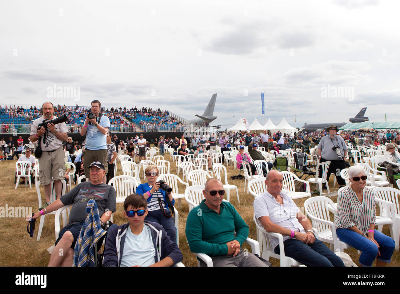 Crowds at RIAT Royal International Air Tattoo RAF Fairford July 2015 Stock Photo