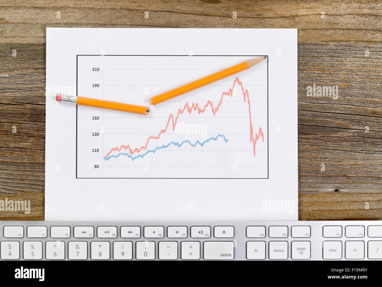 Broken line graph hi res stock photography and images alamy