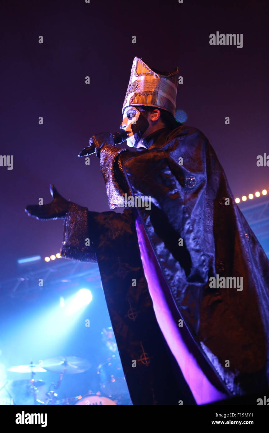 Leeds, Yorkshire UK. 30th August, 2015. Ghost perform live on The Lock Up Stage at Leeds Festival 2015 Credit:  Simon Newbury/Alamy Live News Stock Photo
