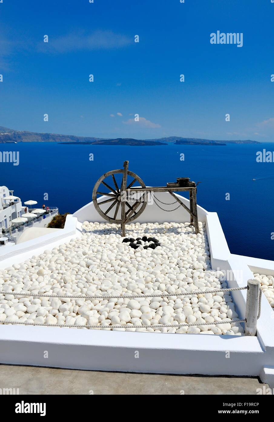 A Traditional Spinning Wheel, Oia, Santorini, Greece Stock Photo Alamy