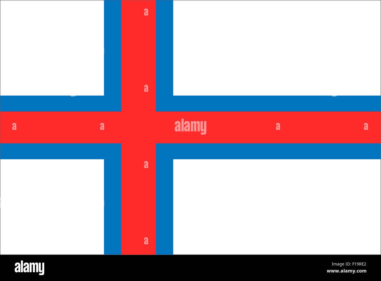 National flag of the Faroe Islands Stock Photo