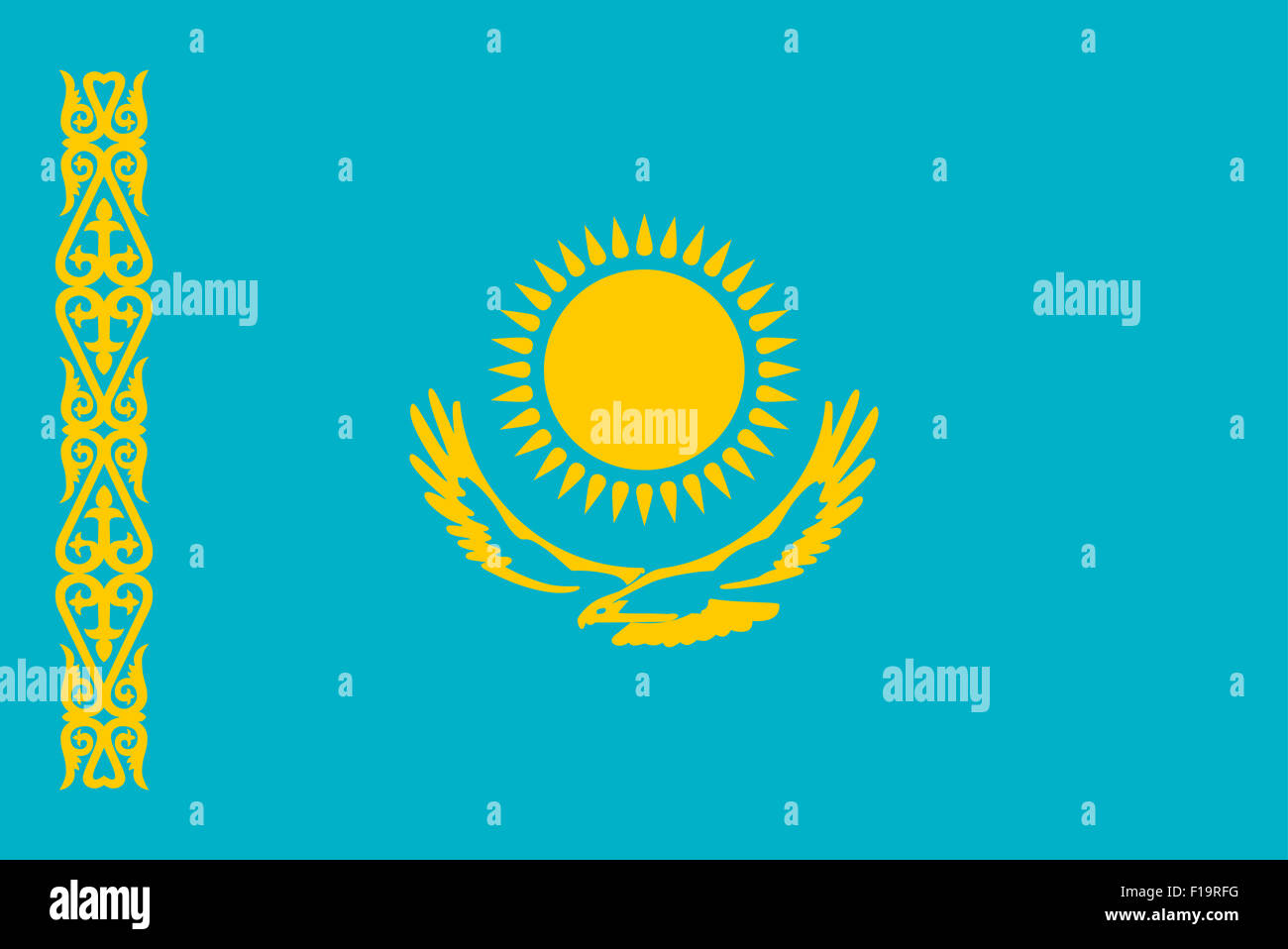 National flag of Kazakhstan Stock Photo Alamy