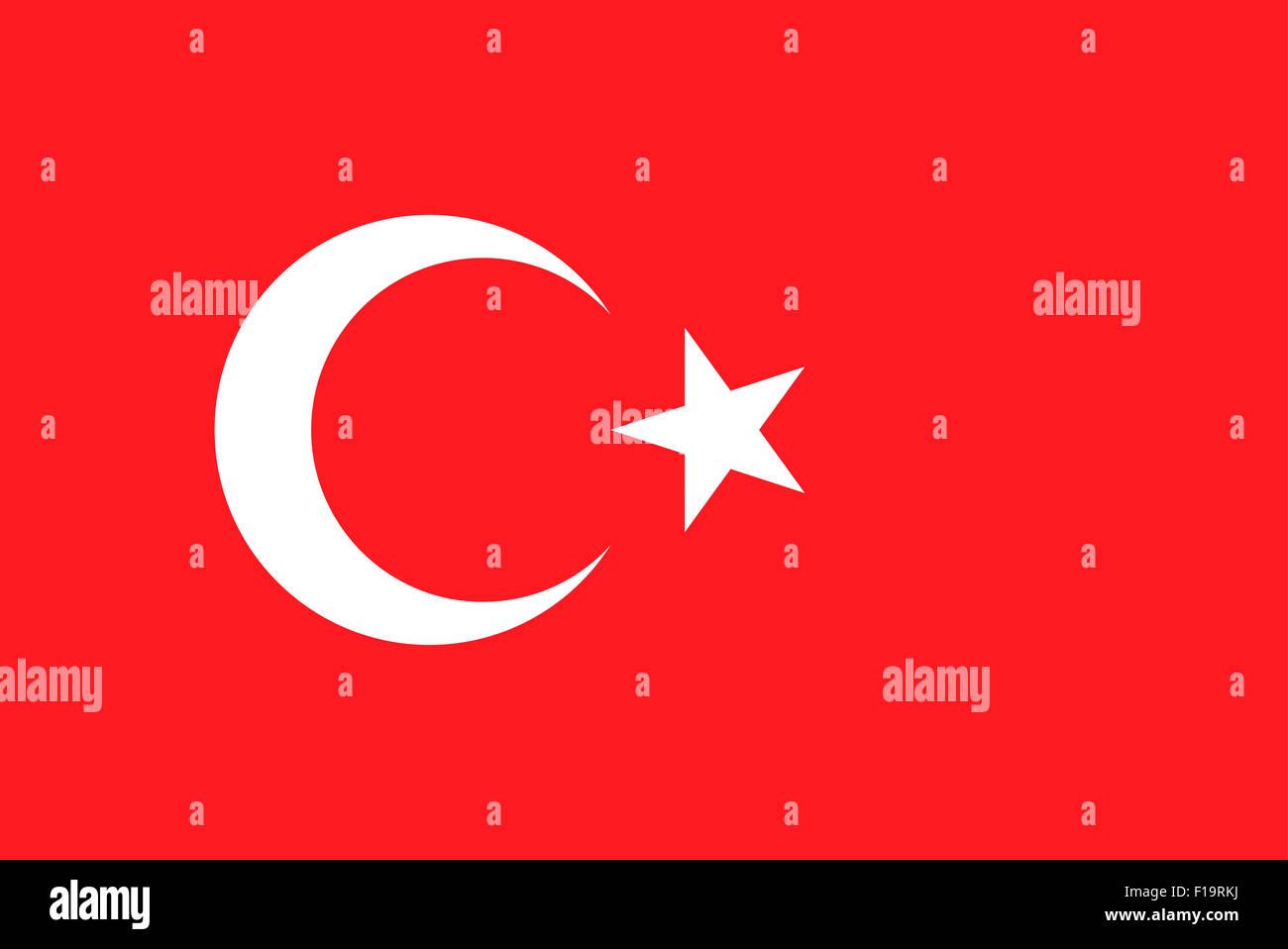 National flag of Turkey Stock Photo