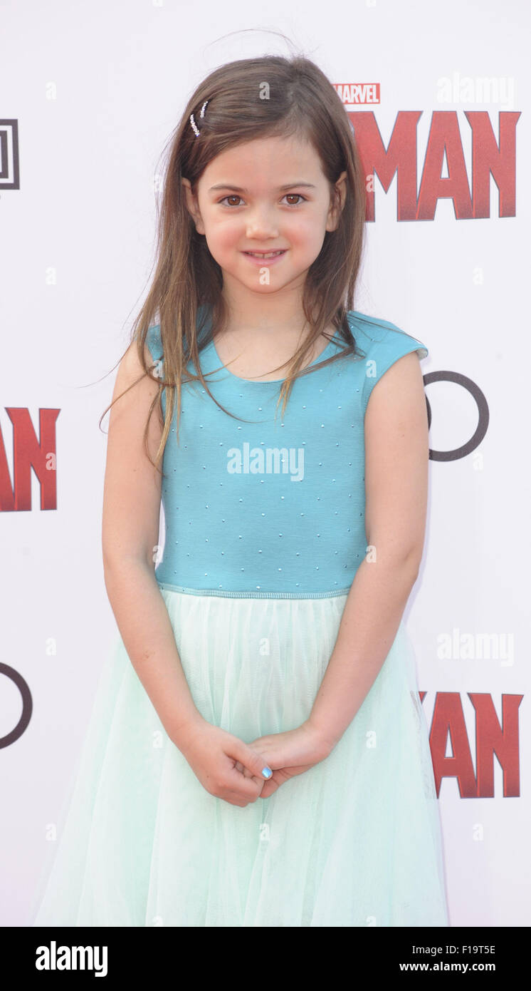 Film Premiere of Ant-Man Featuring: Abby Ryder Forston Where: Los ...