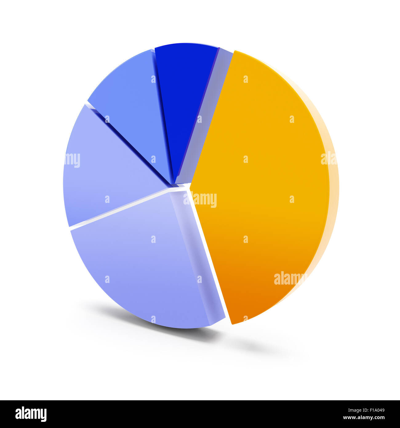Vertical 3d pie chart Stock Photo