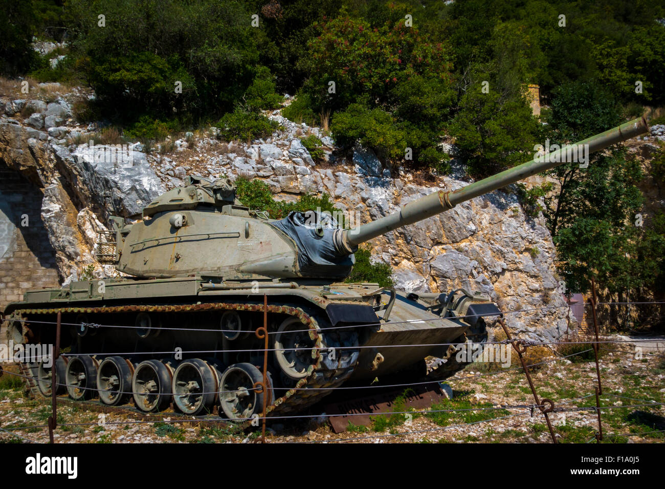 M60 tank expoed at Museo Monte Soratte Stock Photo