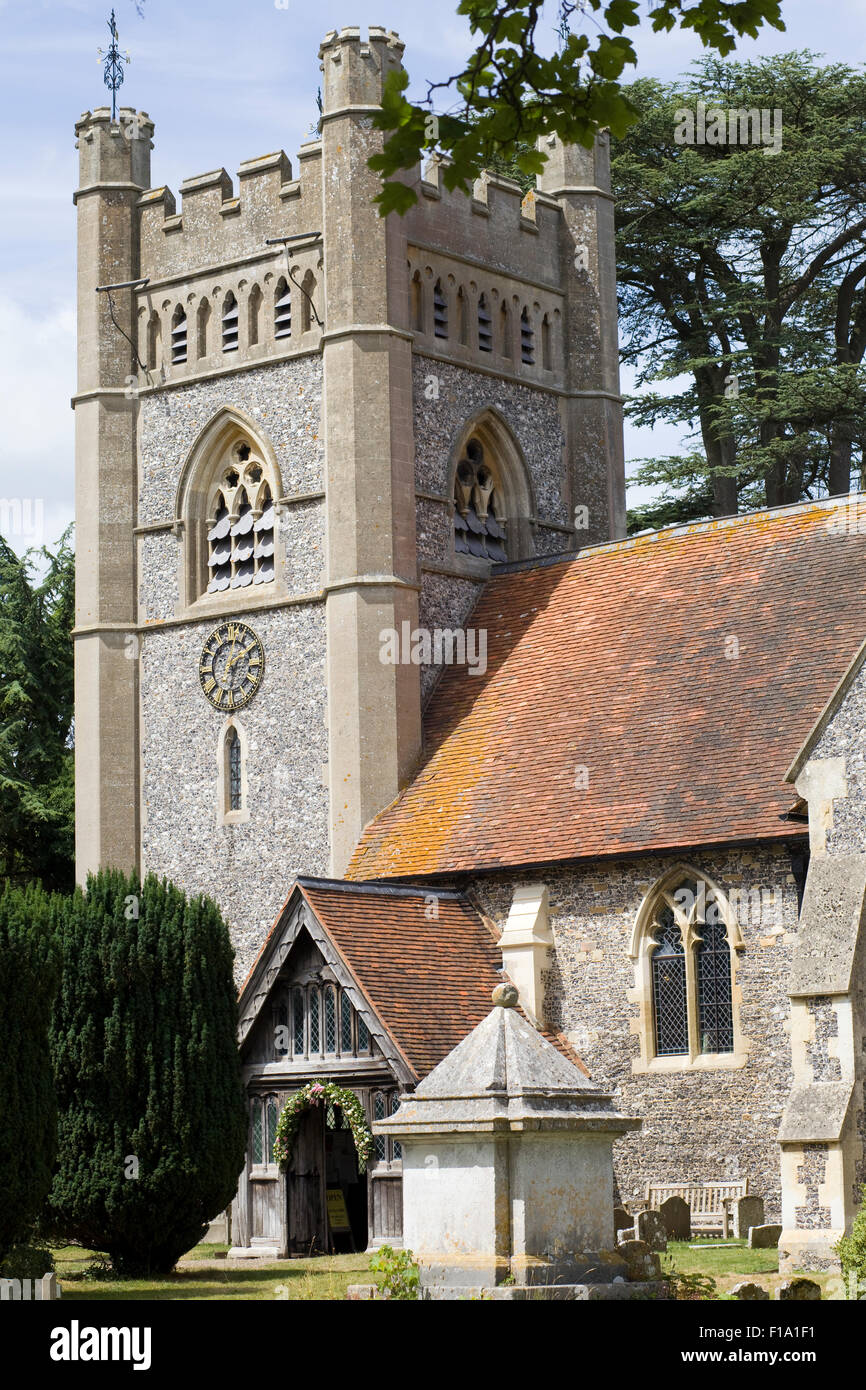 St Marys church, Hambleden, Buckinghamshire, England Stock Photo