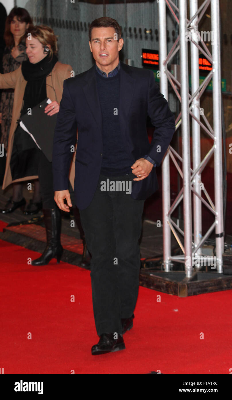 Tom Cruise attends a film premiere in London 2011 Stock Photo