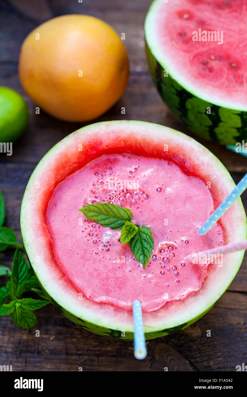 Watermelon juice Stock Photo