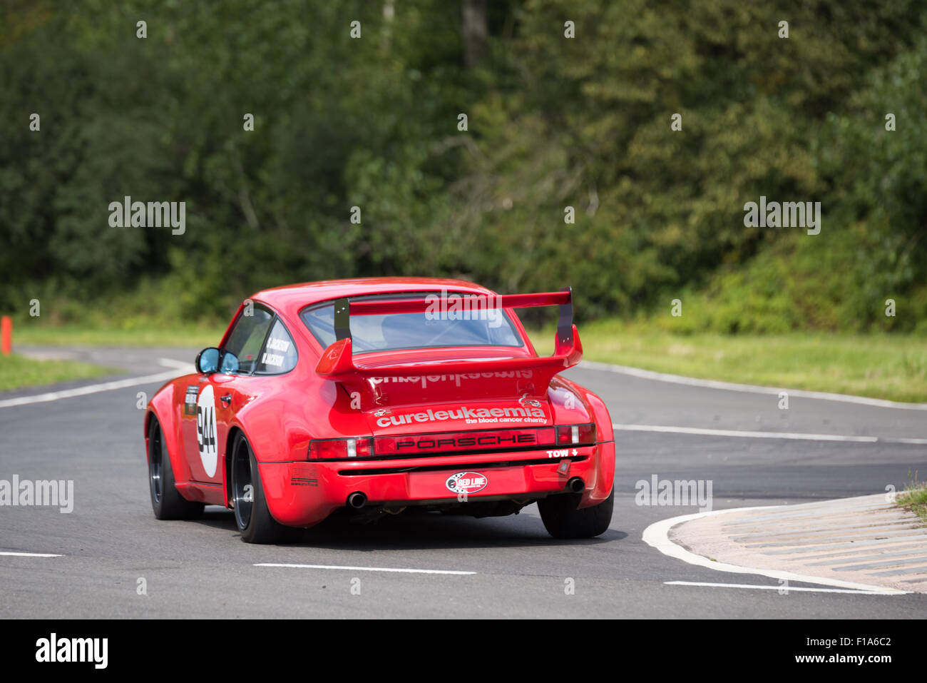 Porsche 911 with cure Leukaemia charity logo during the Redline Synthetic Oils Curborough Sprint Championship Lichfield Stock Photo