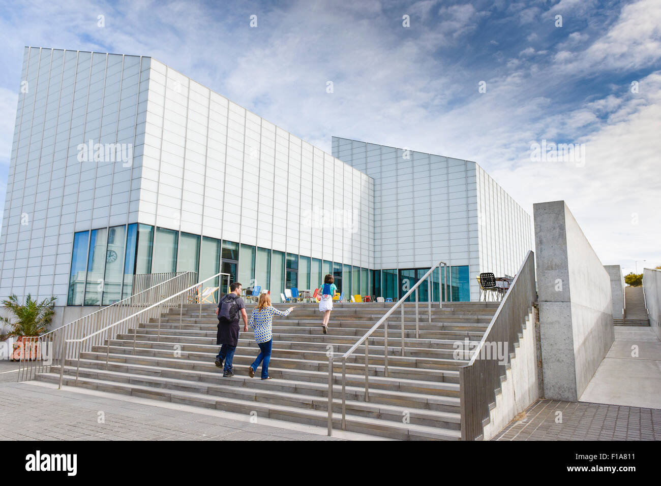 People entering the Turner Contemporary gallery in Margate, Kent. Stock Photo