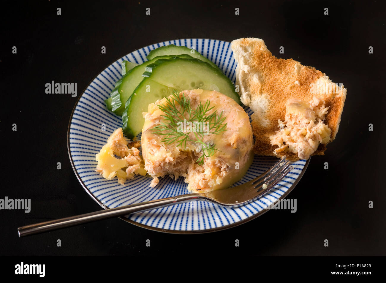 Smoked mackerel pate, served with toast Stock Photo Alamy