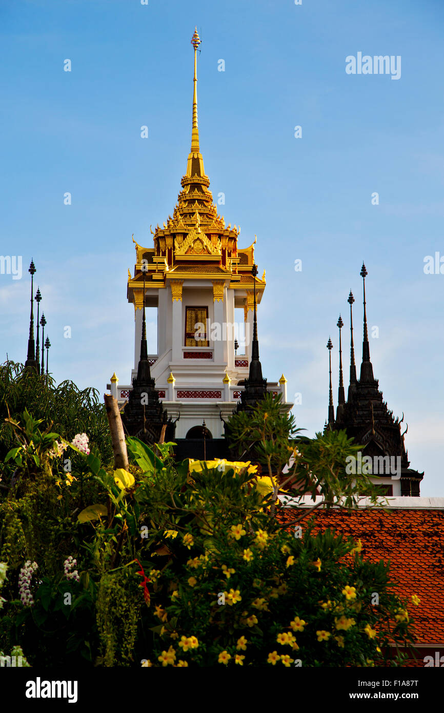 asia bangkok in temple thailand abstract cross colors roof wat and ...