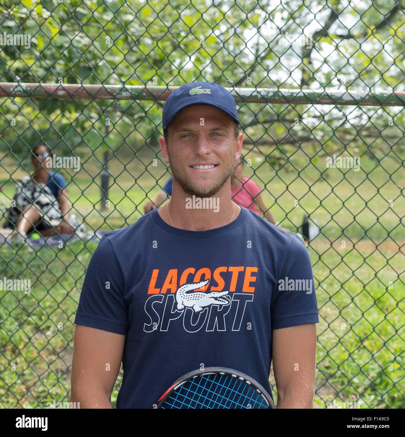 New York, NY, USA. 30th Aug, 2015. Denis Kudla in attendance for Lacoste  Ambassador Murphy Jensen Tennis Clinic, Central Park Tennis Center, New  York, NY August 30, 2015. Credit: Lev Radin/Everett Collection/Alamy