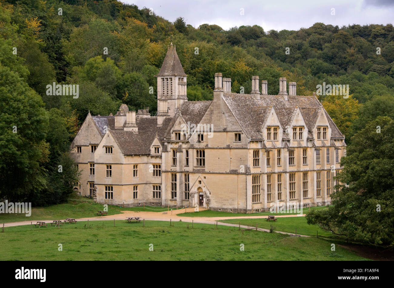 Woodchester Mansion,Nymsfield,Gloucestershire,UK,an unfinished Victorian gothic house. Stock Photo