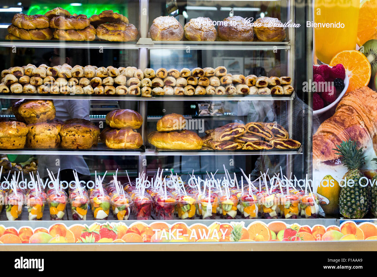 Pastries for sale. Shop window Lisbon portugal Stock Photo Alamy