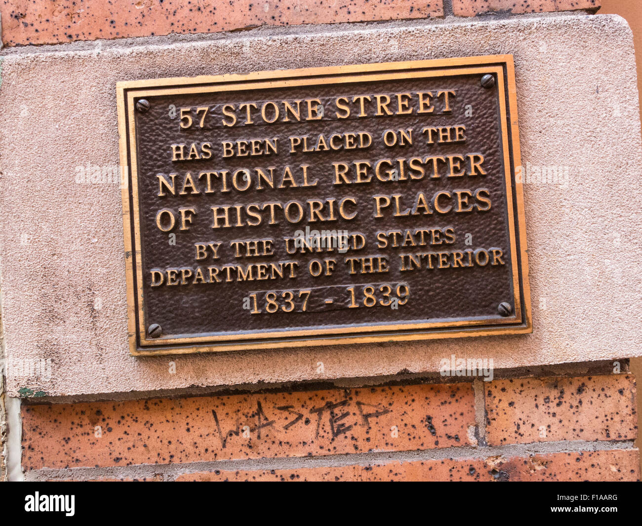 Stone Street Historic District in Lower Manhattan, NYC, USA Stock Photo