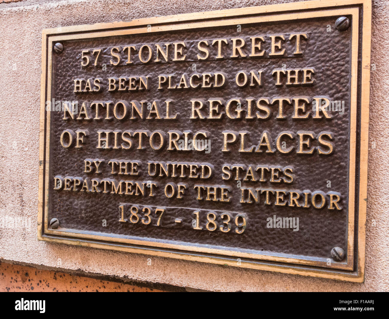 Stone Street Historic District in Lower Manhattan, NYC, USA Stock Photo