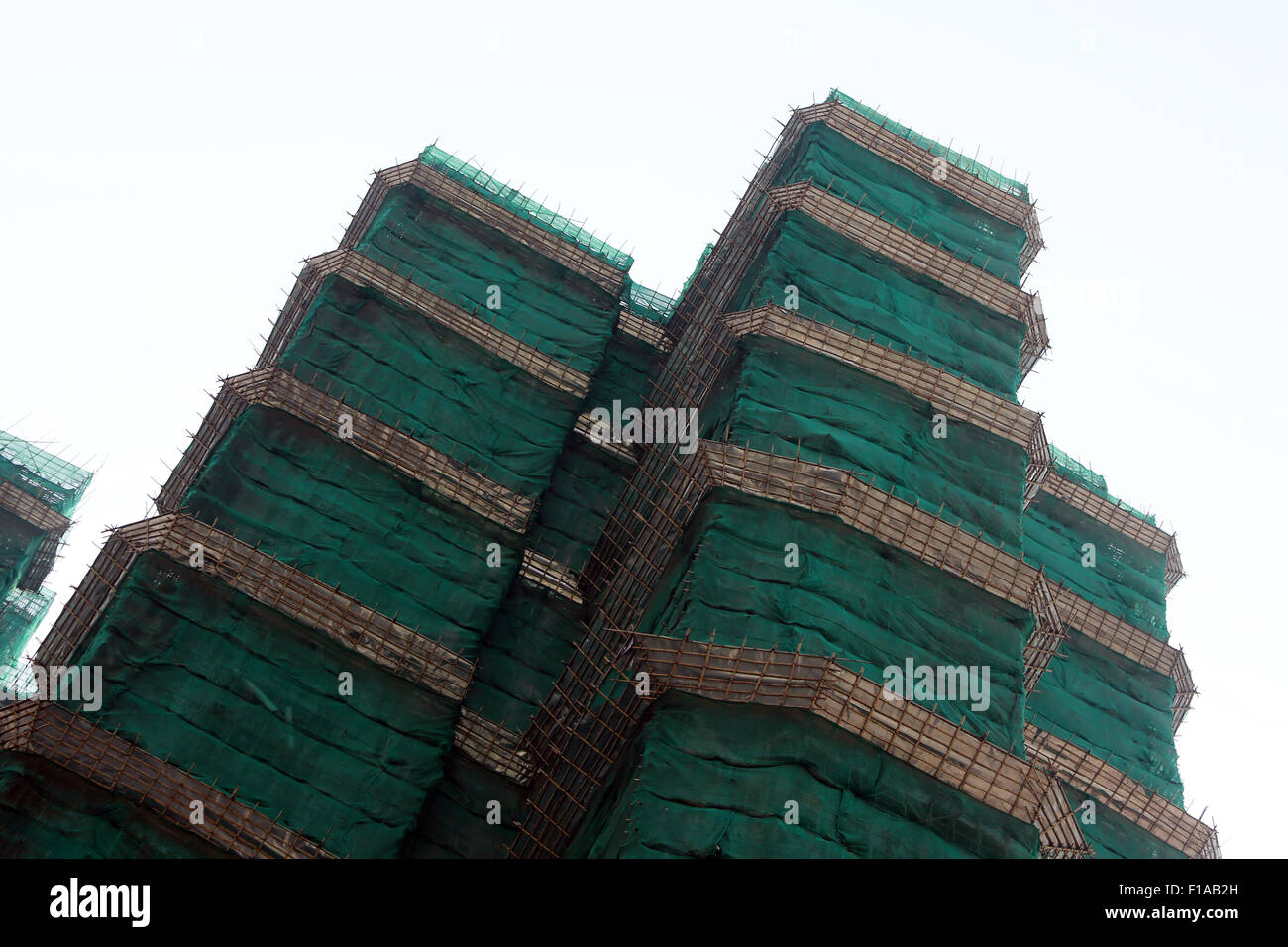 Hong Kong, China, Scaffolding from Bambusstaeben Stock Photo