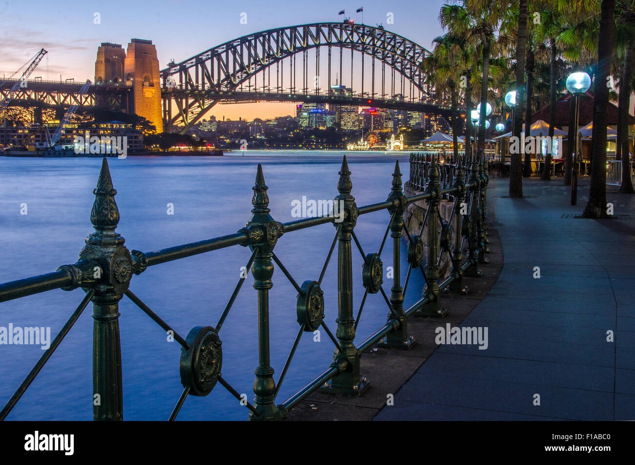 Sydney Harbour Bridge and walkaway. Stock Photo