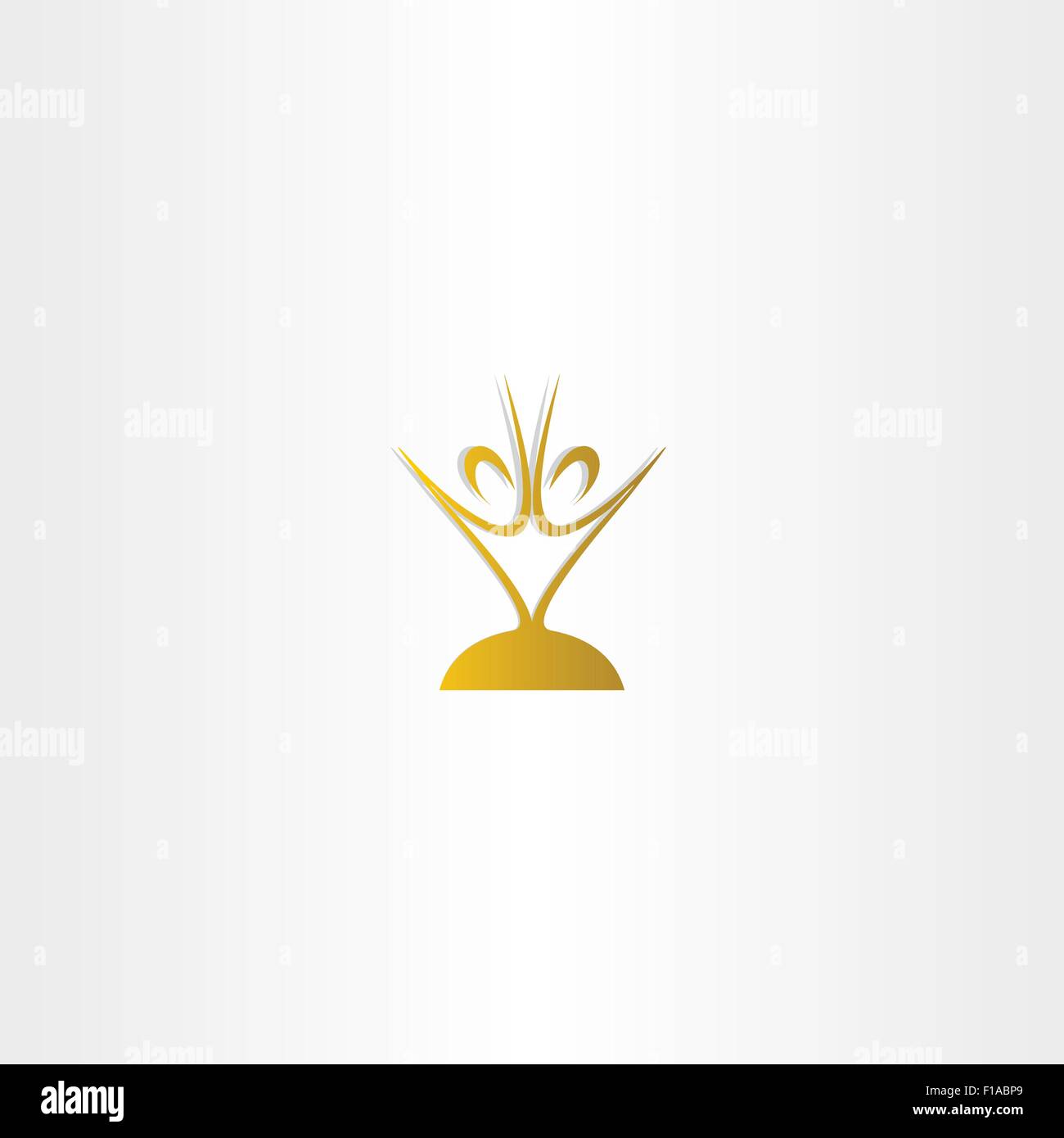 golden chalice people vector logo design Stock Vector