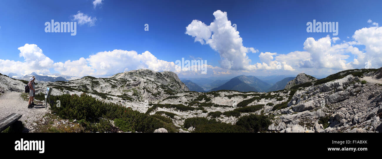 Obertraun, Austria, Alpine panorama from Krippenstein Stock Photo