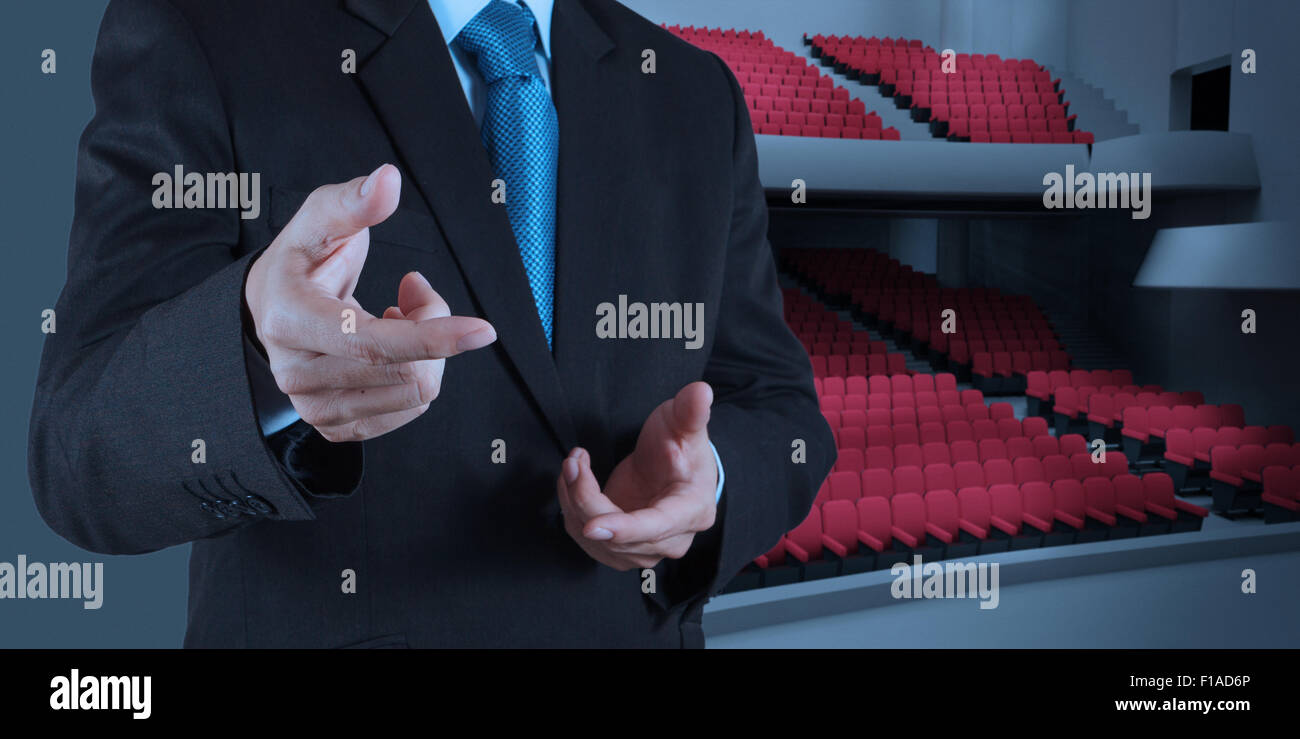 success businessman as theater manager as concept Stock Photo Alamy
