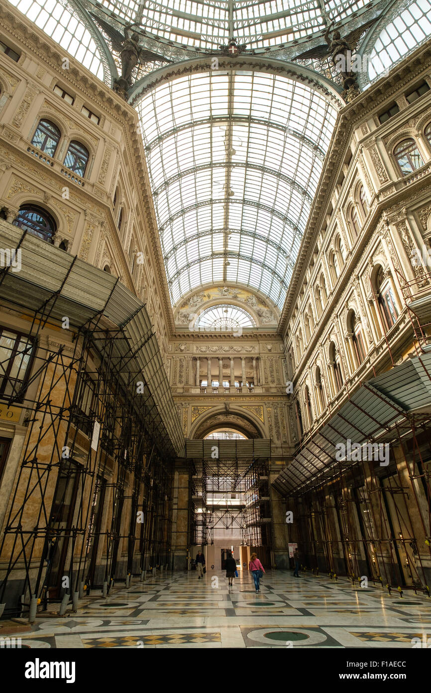 Shopping mall interior Naples, Italy Stock Photo