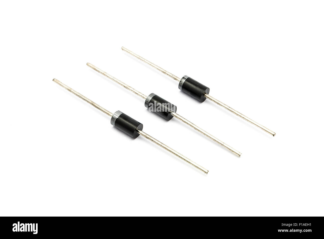 Pile of Power Diodes, Schotky Diode [DO-201AD Package]. Stock Photo