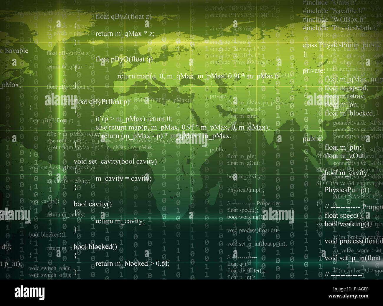 Green abstract background with numbers Stock Photo - Alamy