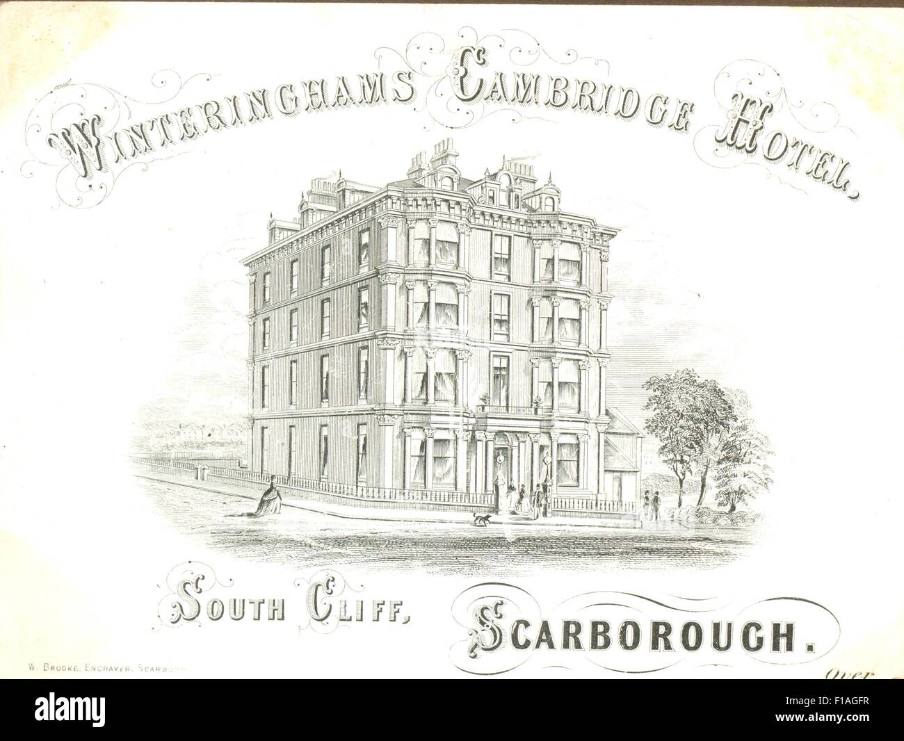 Trade card for the Winteringhams Cambridge Hotel Stock Photo Alamy