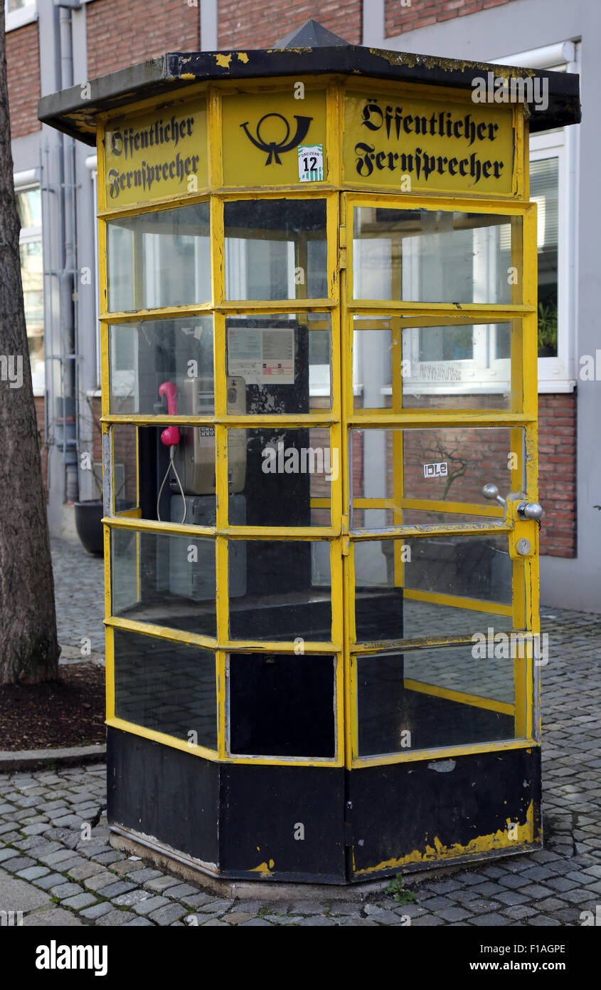 Bremen, Germany, historic phone booth Stock Photo Alamy