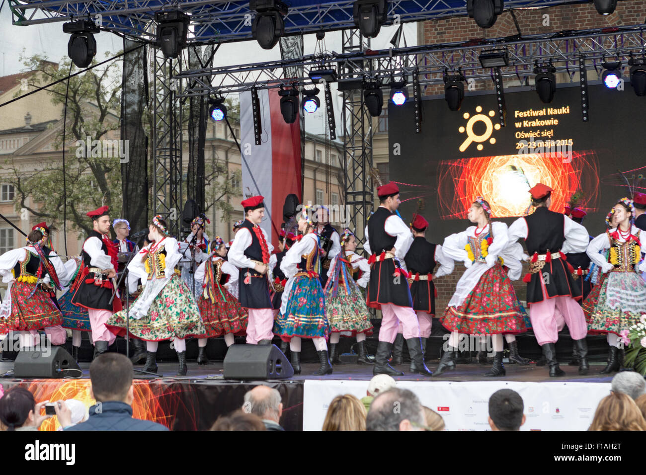 Krakowiak Or Cracovienne Is A Fast Syncopated Polish Folk Dance In Duple Time Folk Dancers Krakow Poland Science Festival Stock Photo Alamy