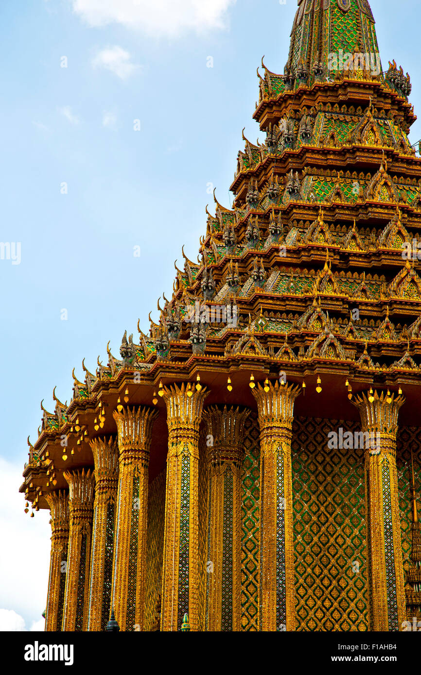 bangkok in temple thailand abstract cross colors roof wat asia sky and ...
