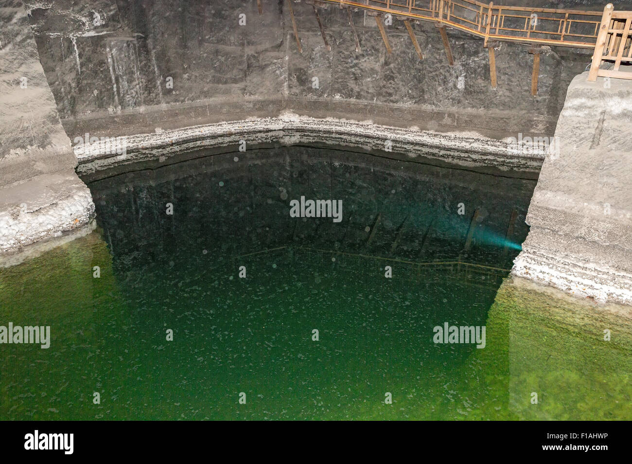 9m artificial lake, Wieliczka Salt Mine, Kopalnia Soli, near Krakow, Poland Stock Photo